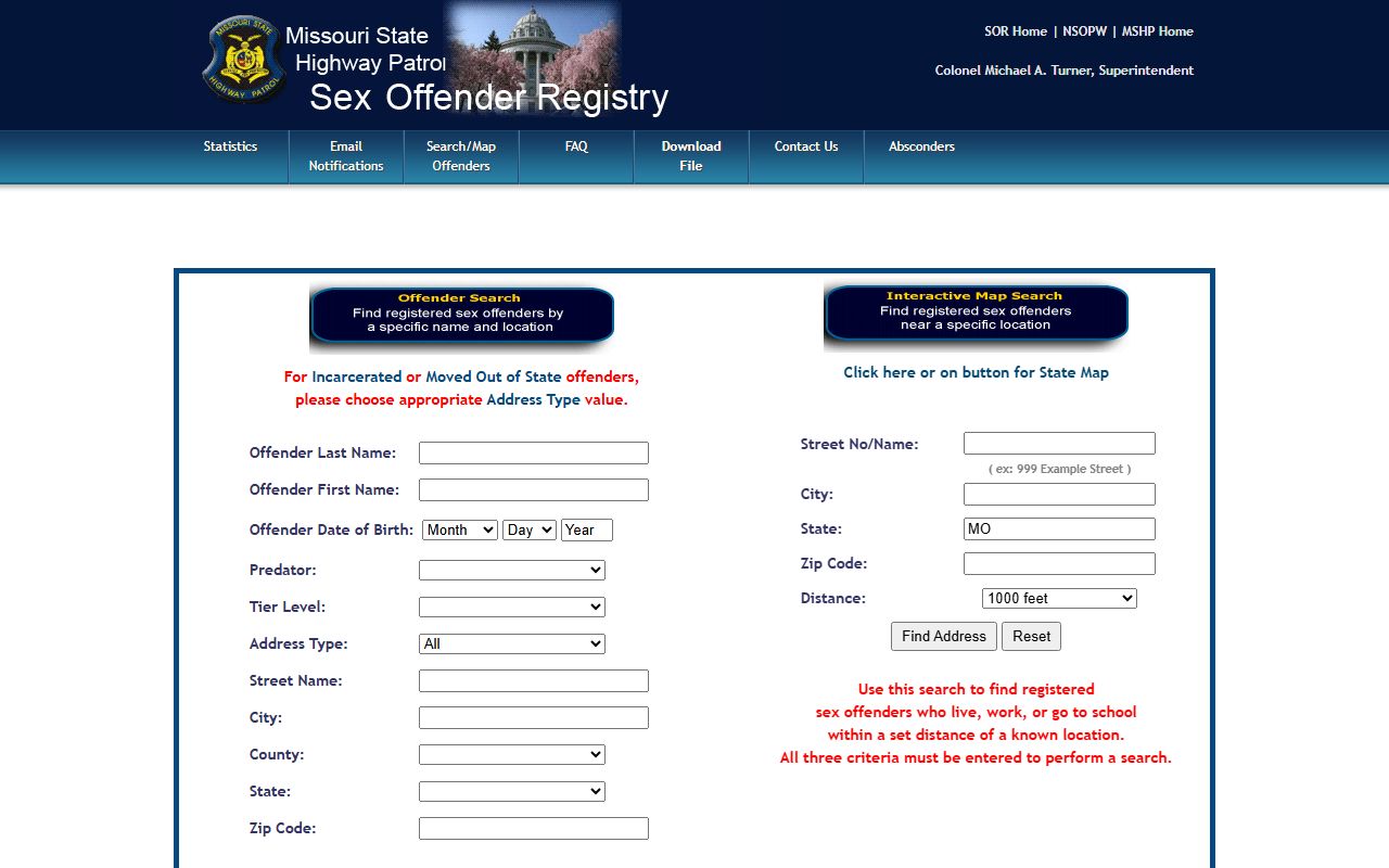 Jefferson County arrest records Missouri sex offender registry