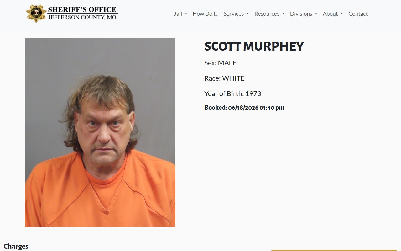 Jefferson County arrest records sample inmate profile