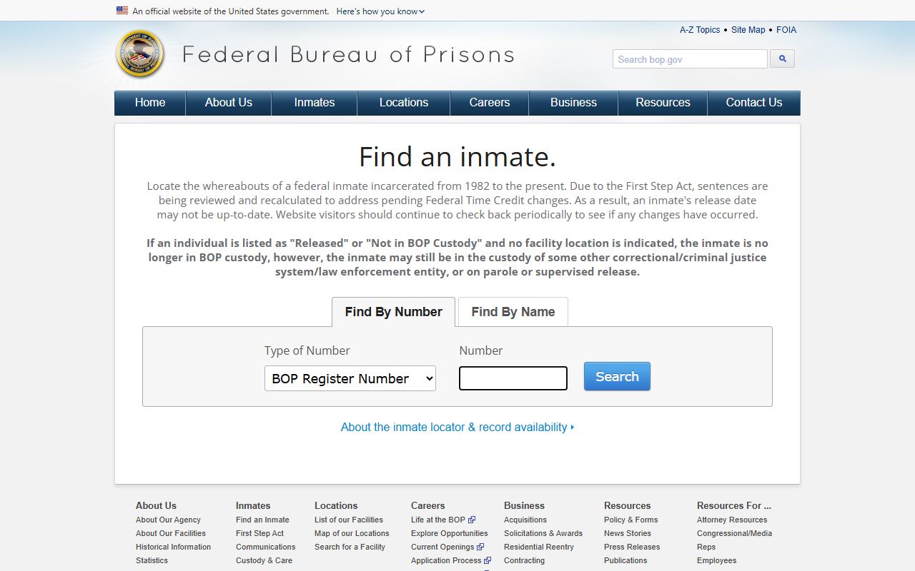 Jefferson County inmate records federal inmate locator source