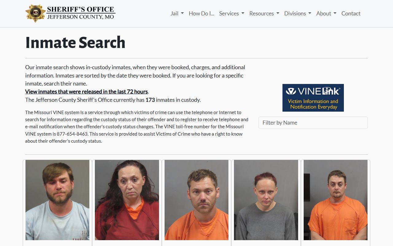 Jefferson County inmate records JCSO inmate search source