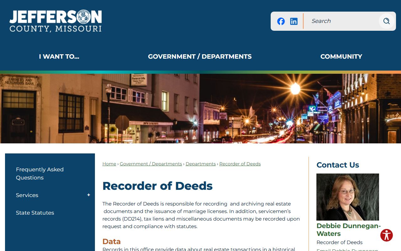 Jefferson County marriage records Recorder of Deeds office