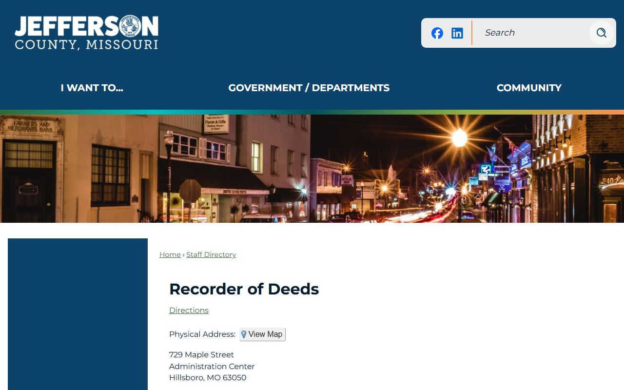 Jefferson County marriage records Recorder staff directory