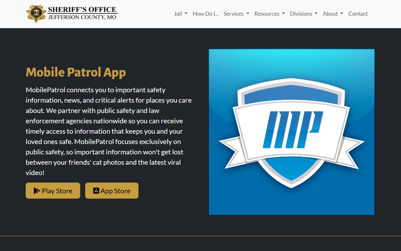 Jefferson County warrant records MobilePatrol alerts source